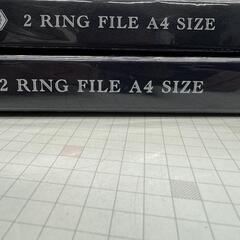 ２穴リングファイル黒２つの画像