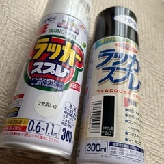 カラースプレー　ツヤ消しタイプ　白黒2本セット 6.7割残ってますの画像