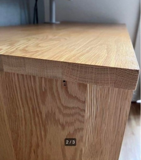 引取りのみ　無印良品　無垢材デスク　オーク材 コの字デスク