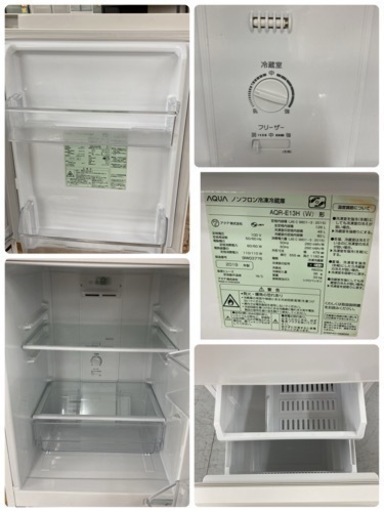 S364 ⭐ AQUA 2ドア冷蔵庫（126L 右開き）19年製 AQR-E13H ⭐動作確認済 ⭐クリーニング済