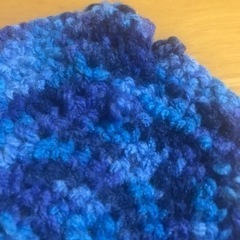 アクリルたわし大② 青系マーブル　取手付小物の画像