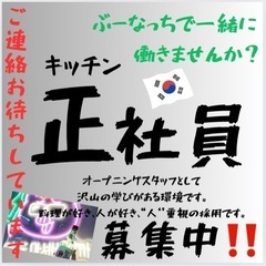 オープニングスタッフ！人気の韓国料理！料理人募集！！の画像