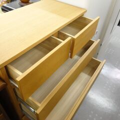 6段チェスト　整理ダンス　タンス　ナチュラル色　w80cm　モノ市場半田店【131】の画像