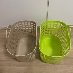 ランドリーバスケット2個の画像