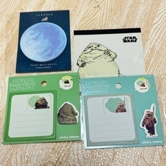 スターウォーズ付箋・メモパッド&月面模様付箋