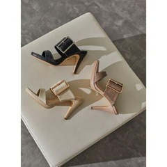 新品 リップサービス サンダル 太ヒール S ブラック LIP SERVICEの画像