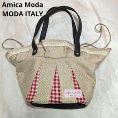 AMICA MODA／アミカモーダ／ハンドバッグ／チェック／かご...