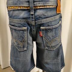 値下げ EDWIN BLUE TRIP ハーフパンツ　デニム S（メンズS 女性Mくらい）の画像