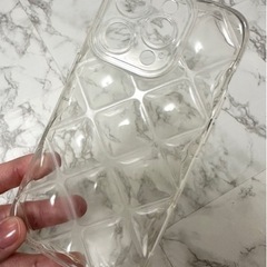 🤍iPhone14pro  ぷっくり立体クリアケース
