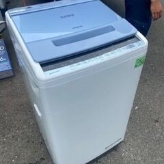 NO 254 🌈福岡市内配送設置無料✨🌈　日立 全自動洗濯機 ビートウォッシュ 洗濯容量7kg 本体幅53cm 大流量ナイアガラビート洗浄 洗濯槽自動おそうじ BW-V70Aの画像