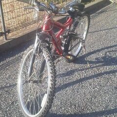 【取引終了】SHIMANO マウンテンバイク MTB 26インチ 3×6変速 メタリックレッドの画像