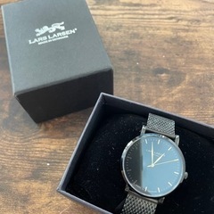 LARS LARSEN  時計　ブラック      