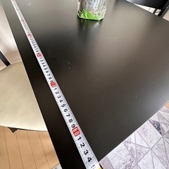 2人用　黒　食卓ダイニングテーブルセットの画像