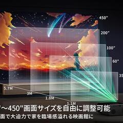 プロジェクター 4kサポート 22000LM 自動台形 1080PフルHD 　　　　　　　　家電 プロジェクター、ホームシアターの画像