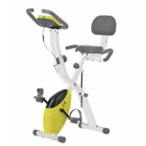 【超美品‼️】XR-bike フィットネスバイク マグネット式エアロバイク スピンバイク 軽量折りたたみ式 イエロー♪