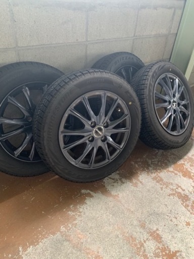 ブリヂストン　BLIZZAK VRX2　155/65R14 PCD100×4穴　23年製造　アルミホイール付4本セット！