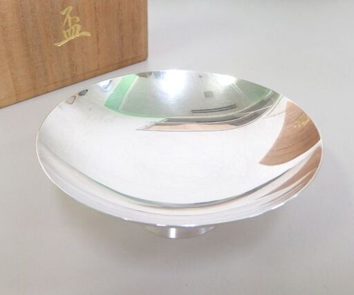 純銀 銀杯 重量約56.0g 記念銀杯 盃 酒器 木箱付き 札幌市 北区 屯田