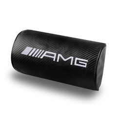 【着払い可能】 2個セット Mercedes-Benz メルセデスベンツ AMG カーボンファイバー ネックパッド ヘッドレスト ピロー クッション ブラック 黒の画像