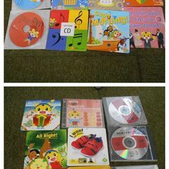 ◆お引取り限定/三重県/値引不可◆中古、未開封混在ベネッセこどもチャレンジDVD、ヤマハ音楽システムCD、他などまとめて（J-161）の画像