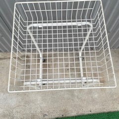 店舗什器 カゴ 特売 セール品 ワゴン ホワイトの画像