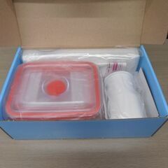 未使用品 HULOCK ビバライズ 真空保存容器3種3個&真空保存袋2種20枚＆真空ポンプセット タッパー 手動式 苫小牧西店 の画像