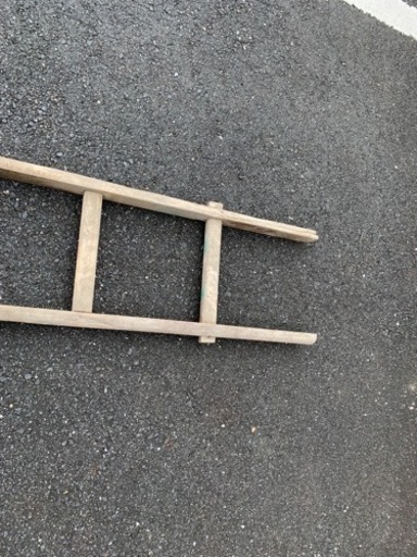 昭和レトロ　古道具　木製ハシゴ