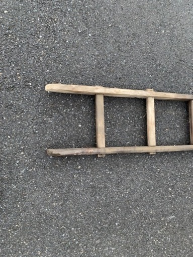 昭和レトロ　古道具　木製ハシゴ