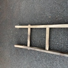 昭和レトロ　古道具　木製ハシゴ  ②の画像