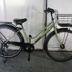 D631 ☆限定特価☆ 中古自転車 【 27インチ カーキ 6段 LEDオートライト 】