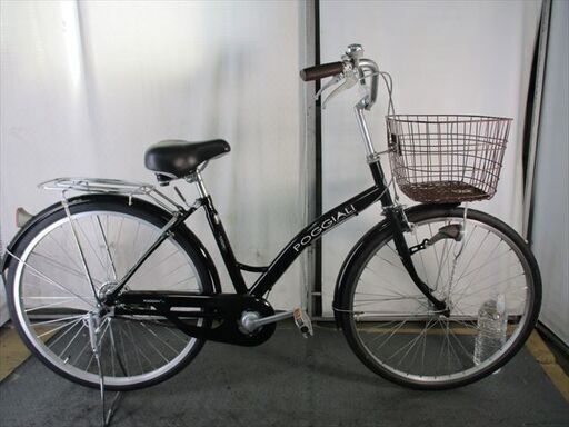 D632　★限定特価★ 中古自転車 【　26インチ　黒　軽快車　LEDオートライト 】