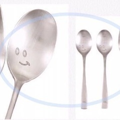 残2【新品】可愛い顔つきカトラリー【4本セット◎フォーク&スプーン】オールステンレス◎日本製の画像