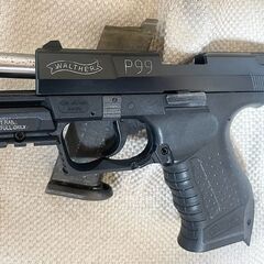 ★ありがとうございました★マルゼン★ワルサーP99ブローバックガスガン★サイレンサー付★USED/使用品★の画像