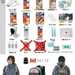 --お取引中---【札幌市内配送可】ヒカリネット HIH 防災リュック 防災セット ハザードリュック 34点セットの画像