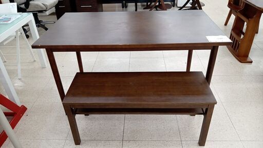 ★ジモティ割あり★ 株式会社良品計画 ダイニングセット　ベンチのみ ブラウン H73×D80×W140 クリーニング済み TJ7284