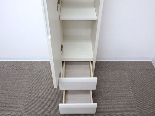 ニトリ 収納付き 姿見ミラー コルト30 WH/DBR 幅30cm] 姿見ミラー(コルト 30 WH/DBR) 【完成品・配送員設置