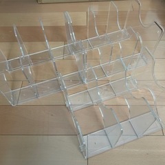 ブックスタンド　3連　クリア　本立て