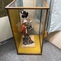 日本人形　芸者　※ガラスケース付属ありの画像