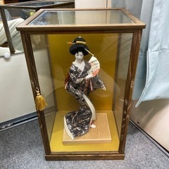 日本人形　芸者　※ガラスケース付属あり