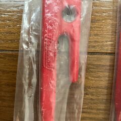 コールマン スチールソリッドペグ 30cm　4本（赤　未使用品）の画像