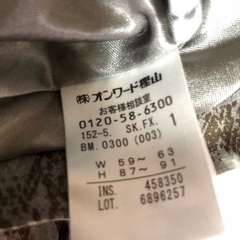 裏つきスカート　usedの画像