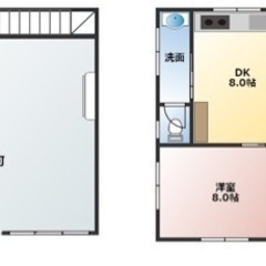 電動シャッター付きガレージのレア貸家。ジモティーからの契約のみ仲...