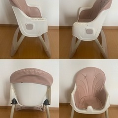 桃色子供イスの画像