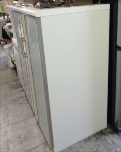 【￥22000-】ニトリ キッチンカウンター ポスティア 120 白 収納