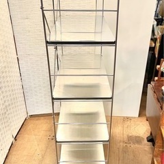 《売約済》【武蔵小山店】 MUJI 無印良品 無印 ステンレスユニットシェルフ ステンレス棚セット ワイド 大 ユニットシェルフ オープンシェルフ ステンレス 検）家具 収納家具 スチールラックの画像