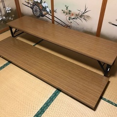 ２脚セット折り畳み座机　会議テーブルの画像