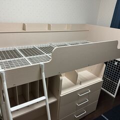 ニトリ　システムベッドデスク　デニッシュBD23AV ホワイト色