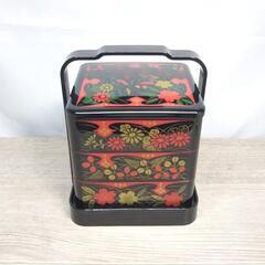 三段 重箱 漆器 持ち手付き 弁当 お花見 おせち 高島屋