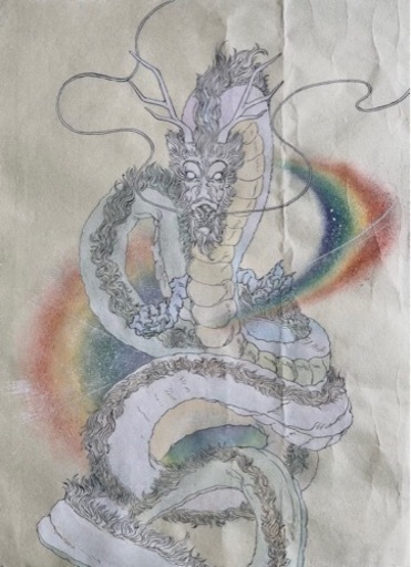【家宝】神様 掛け軸 /天照大御神･龍神･フェンリル