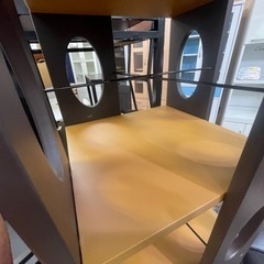 【リサイクルサービス八光】幅34㎝　萩原　回転ラック(ブラウン) MUD-7181BRの画像