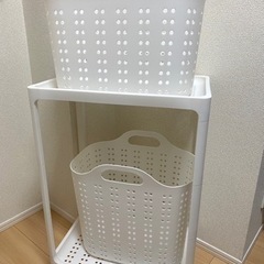 ニトリ ランドリーバスケット&ラックセット